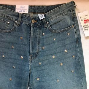 Brand new H&M studded boyfriend jeans